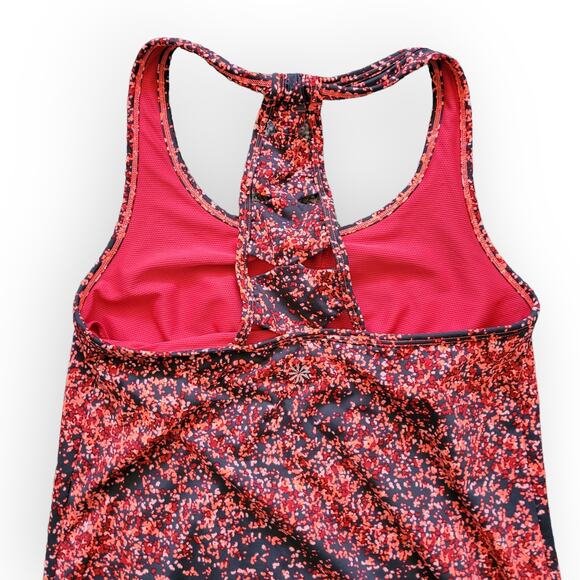 Athleta Coral Gray Racerback Activewear Tank Top Women Sz S - Picture 8 of 9